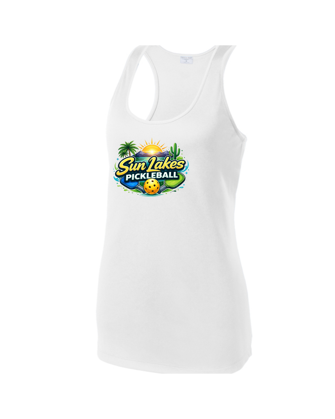 Women's Sun Lakes Pickleball Racerback Tank