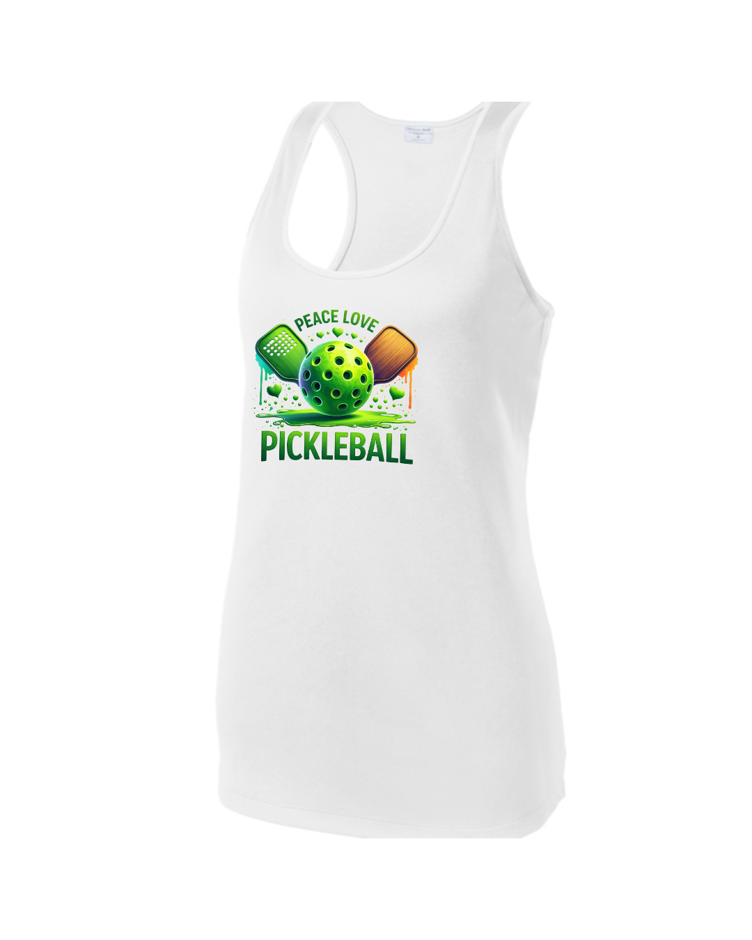 Women's Peace Love Pickleball Racerback Tank
