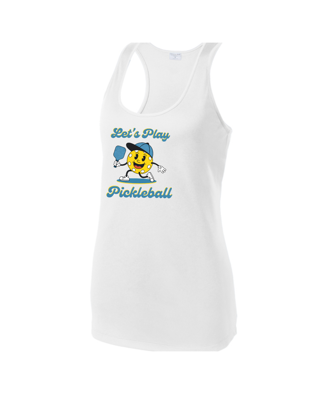 Women's Lets Play Pickleball Racerback Tank
