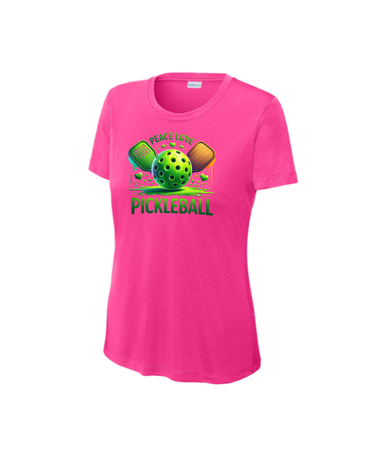 Women's Peace Love Pickleball T-Shirt