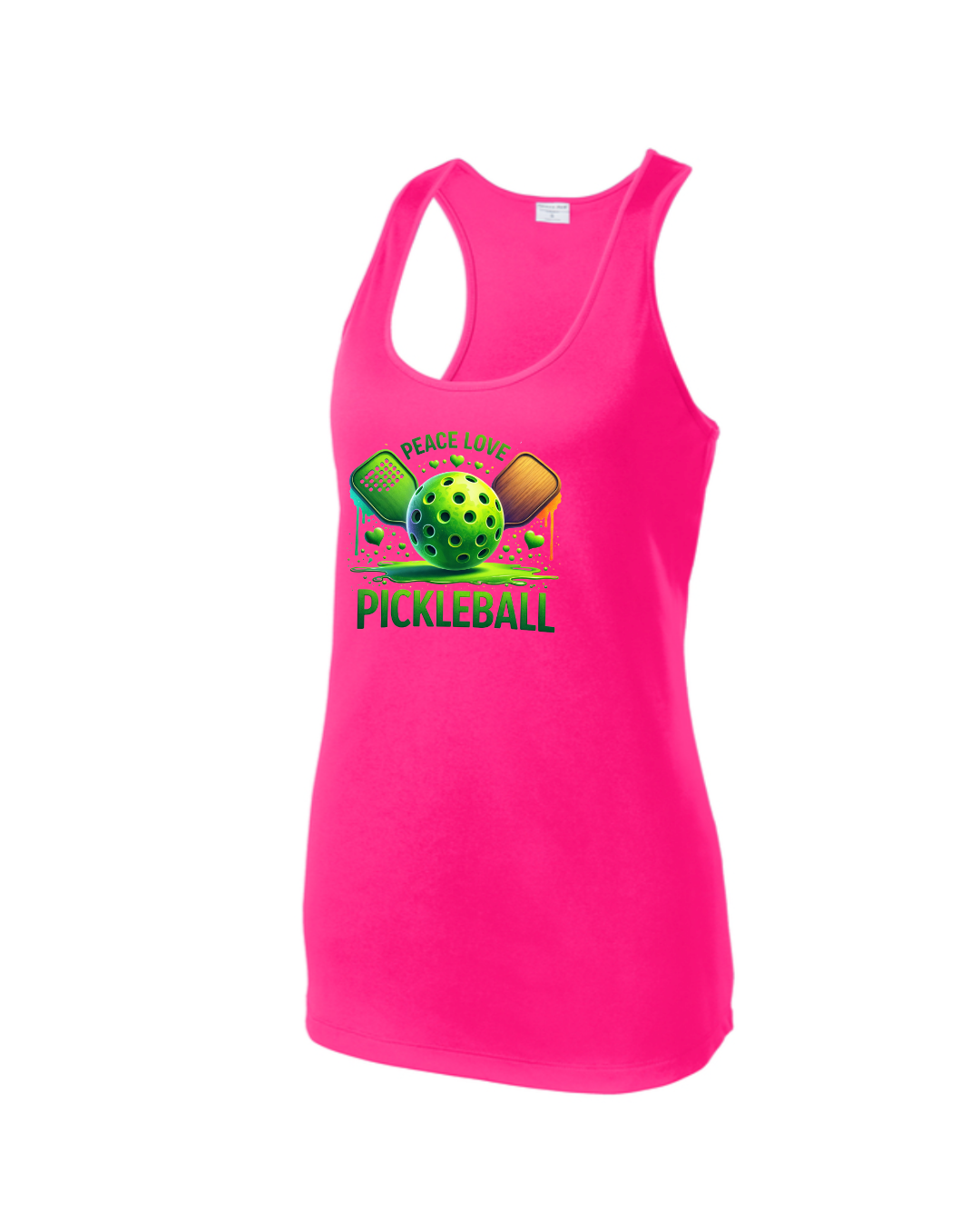 Women's Peace Love Pickleball Racerback Tank