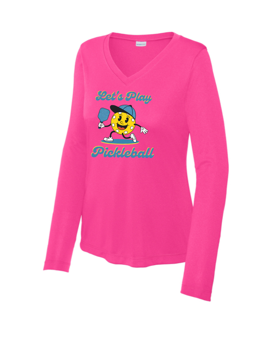 Women's Lets Play Pickleball Long Sleeve