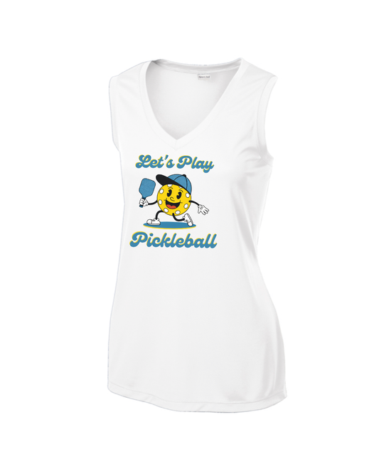 Women's Lets Play Pickleball V-Neck