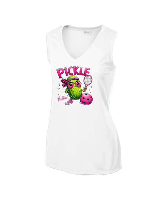 Women's Pickle Ballin V-Neck Tank