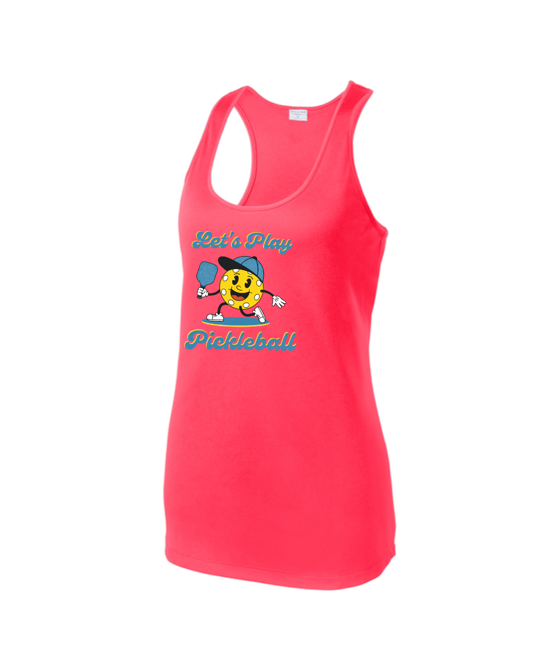 Women's Lets Play Pickleball Racerback Tank